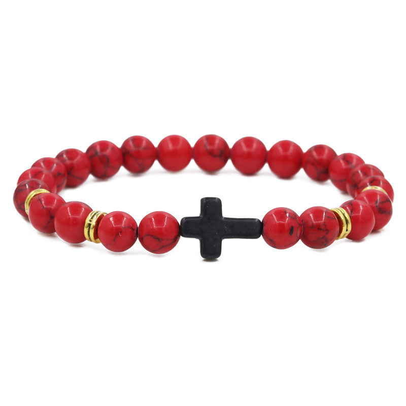 Brazalete de cuentas cruzadas al por mayor